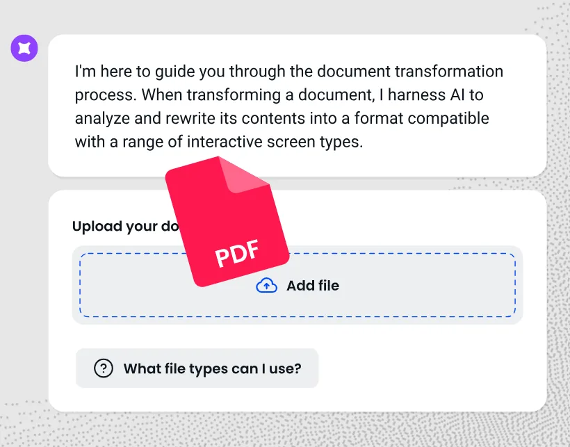 Coassemble AI transforming a document into an interactive course